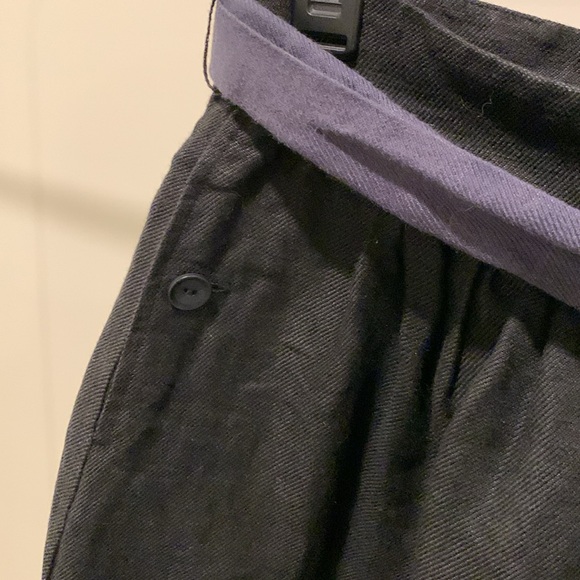 Short Black and Navy Skirt with Pockets - Picture 3 of 4